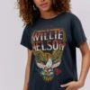 DaydreamerWillie Nelson Abbott Texas Shirt - Vintage Black -CYNTHIA ROWLEY Sales Store Daydreamer Willie Nelson Abbott Texas Shirt 20231026005919