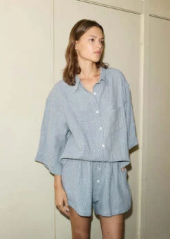 Deiji StudiosThe 03 Sleepwear Set - Field Check -CYNTHIA ROWLEY Sales Store Deiji Studios The 03 Sleepwear Set in Field Check 20231026220105 3