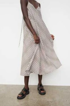 KowtowDusk Slip Dress - Optic Check -CYNTHIA ROWLEY Sales Store Dusk Slip Dress 20231031224721 2