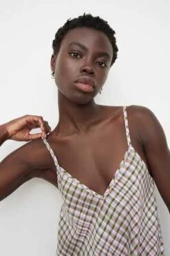 KowtowDusk Slip Dress - Optic Check -CYNTHIA ROWLEY Sales Store Dusk Slip Dress 20231031224722 1