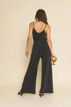 Whimsy + RowWhimsy + Row Elijah Jumpsuit - Black Sparkle -CYNTHIA ROWLEY Sales Store Elijah Jumpsuit in Black Sparkle 20221130024647 2