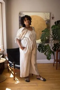 Eliza FaulknerRamona Jumpsuit - Raw Linen
