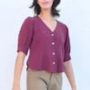 Dagg & StaceyElouise Button Up - Garnet -CYNTHIA ROWLEY Sales Store Elouise Button Up Garnet 20231011045220