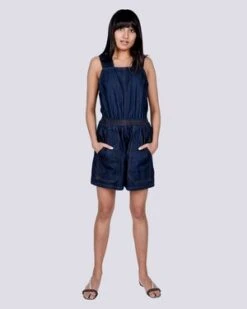 L.F.MarkeyEmerson Playsuit - Indigo -CYNTHIA ROWLEY Sales Store Emerson playsuit in indigo 20210329202914 1
