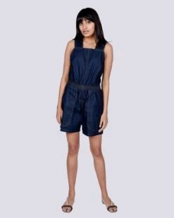 L.F.MarkeyEmerson Playsuit - Indigo -CYNTHIA ROWLEY Sales Store Emerson playsuit in indigo 20210329202914 2