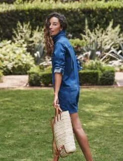 Frank & EileenIreland Playsuit - Medium Blue/Grinding -CYNTHIA ROWLEY Sales Store Frank Eileen Ireland Playsuit 20230826043938 1