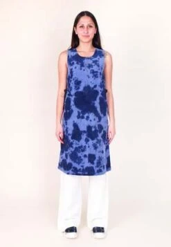 GramicciWaffle Cord Mid-Length Dress - Navy Bleach Dye -CYNTHIA ROWLEY Sales Store Gramicci Waffle Cord Mid Length Dress Navy Bleach Dye 20230919134416 1