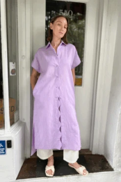 RUJUTA SHETHHarper Shirt Dress - Lilac -CYNTHIA ROWLEY Sales Store Harper Shirt Dress Lilac 20230629050328 2