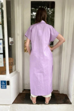 RUJUTA SHETHHarper Shirt Dress - Lilac -CYNTHIA ROWLEY Sales Store Harper Shirt Dress Lilac 20230629050329 1