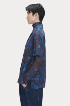 Rachel ComeyIra Shirt - Blue Flowers -CYNTHIA ROWLEY Sales Store Ira Shirt in Blue Flowers 20230729203815
