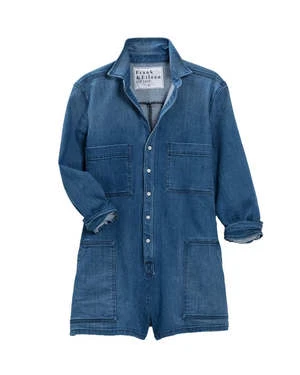 Frank & EileenIreland Playsuit - Medium Wash Denim 1 Frank & EileenIreland Playsuit - Medium Wash Denim