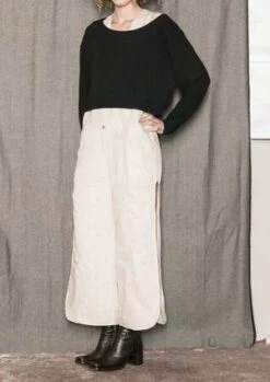 BERENIKNATURAL LINEN LONG SLEEVELESS SIDE SLOTS JUMPSUIT - White -CYNTHIA ROWLEY Sales Store JUMPSUIT LONG SLEEVELESS SIDE SLOTS NATURAL LINEN white 20210520203551 1