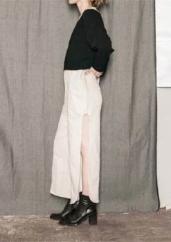 BERENIKNATURAL LINEN LONG SLEEVELESS SIDE SLOTS JUMPSUIT - White -CYNTHIA ROWLEY Sales Store JUMPSUIT LONG SLEEVELESS SIDE SLOTS NATURAL LINEN white 20210520203554 1