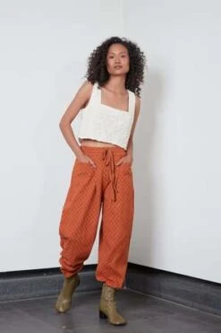 RUJUTA SHETHJogger Pant - Terracotta Waffle