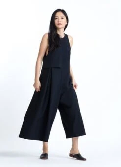 KAAREMSaccha Layered Pocket Onesie - Black Blue