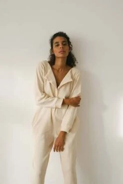 BAHHGOOSEBahhgoose Lu Waffle Jumpsuit - Sand