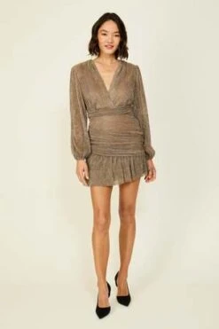 Line & DotJordie Mini Dress - Bronze