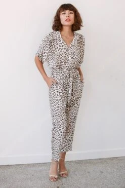 Sway And CakeMARGAUX Jumpsuit - Vanilla Cheetah