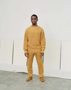 BaserangeMea Pant - Canary Gold Melange -CYNTHIA ROWLEY Sales Store MEA PANT 20211222063917 3