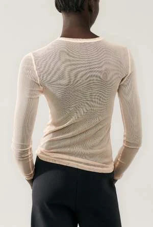 Silk LaundryMesh Long Sleeve Top - Daybreak 3 Silk LaundryMesh Long Sleeve Top - Daybreak - Image 3
