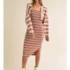 MableMable Jesse Crop Cardigan And Sleveless Dress Set - Red Bean Multi -CYNTHIA ROWLEY Sales Store Mable Jesse Crop Cardigan And Sleveless Dress Set In Red Bean Multi 20230929173247