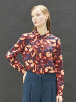 Maison De InesLiberty Floral Shirt - Brown -CYNTHIA ROWLEY Sales Store Maison De Ines Liberty Floral Shirt Brown 20231013164514