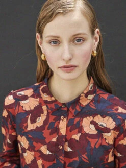 Maison De InesLiberty Floral Shirt - Brown -CYNTHIA ROWLEY Sales Store Maison De Ines Liberty Floral Shirt Brown 20231013164516
