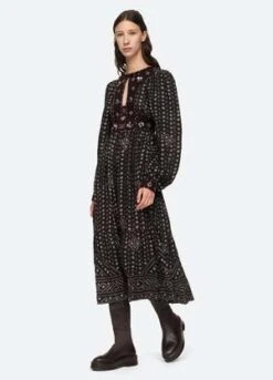 Sea New YorkMaja LS Dress - Black -CYNTHIA ROWLEY Sales Store Maja L S Dress 20230815222506