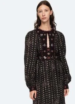 Sea New YorkMaja LS Dress - Black -CYNTHIA ROWLEY Sales Store Maja L S Dress 20230815222506 3