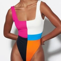 Mara HoffmanIdalia One Piece Misha Colorblock Swimsuit - Multi