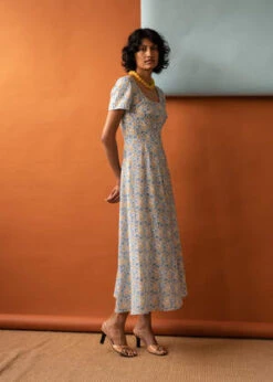 Penny SageMargot Dress - Blue Poppies