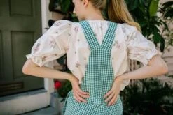 PlanteMari Overall - Jade Check 8 PlanteMari Overall - Jade Check -CYNTHIA ROWLEY Sales Store Mari Overall in Jade Check 20220509001625 2