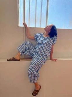 Happy French Ganghappyfrenchgang Marius Pants - Blue Grid