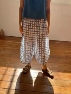 Happy French Ganghappyfrenchgang Marius Pants - Blue Grid -CYNTHIA ROWLEY Sales Store Marius Blue Grid Uni size S XL 20231028001527 2