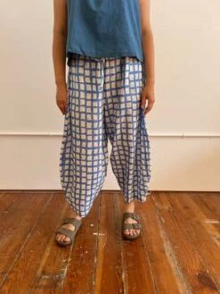 Happy French Ganghappyfrenchgang Marius Pants - Blue Grid -CYNTHIA ROWLEY Sales Store Marius Blue Grid Uni size S XL 20231028001528 2