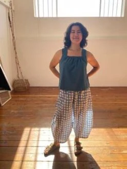 Happy French Ganghappyfrenchgang Marius Pants - Blue Grid -CYNTHIA ROWLEY Sales Store Marius Blue Grid Uni size S XL 20231028001528