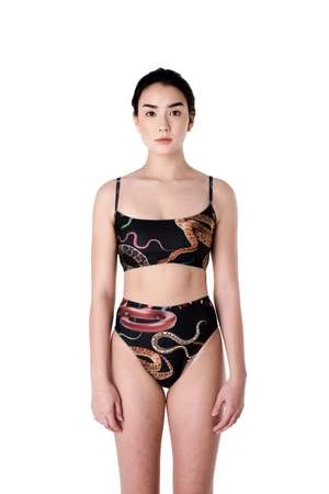 Minnow BathersBelladonna Top - Limited Edition Snake Print 3 Minnow BathersBelladonna Top - Limited Edition Snake Print - Image 3