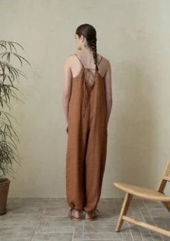 Missing You AlreadyMissing You Already Linen Strap Jogger Jumpsuit - Orange Brown -CYNTHIA ROWLEY Sales Store Missing you already Linen Strap Jogger Jumpsuit Orange Brown 20210629183106 1