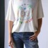 MonokiScribble Boyfriend Tee - White -CYNTHIA ROWLEY Sales Store Monoki Scribble Boyfriend Tee in White 20231031225003