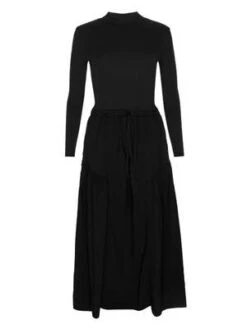Nation LtdWrenley Combo Midi - Jet Black -CYNTHIA ROWLEY Sales Store Nation Ltd Wrenley Combo Midi in Jet Black 20231003211144