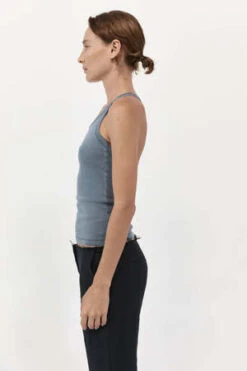 St. AgniOrganic Cotton Abstract Singlet - Diesel Grey -CYNTHIA ROWLEY Sales Store Organic Cotton Abstract Singlet Diesel Grey 20230902180549 1