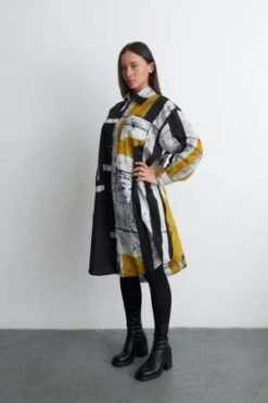 Osei-DuroLabu Cut Paste Dress - Black/White -CYNTHIA ROWLEY Sales Store Osei Duro Labu Cut Paste Dress Black White 20220929000521