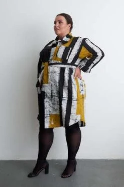 Osei-DuroLabu Cut Paste Dress - Black/White -CYNTHIA ROWLEY Sales Store Osei Duro Labu Cut Paste Dress Black White 20220929000529