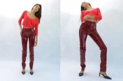 PriscaveraGloss Pants - Oxblood