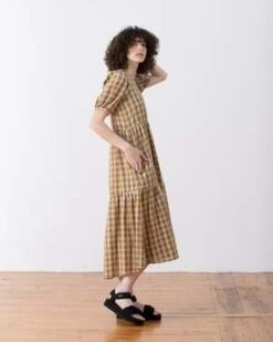 Ali GoldenPuff Sleeve Dress - Black -CYNTHIA ROWLEY Sales Store PUFF SLEEVE DRESS BLACK 20220505041203 2