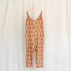 PalmaJumpsuit - Ochre Floral -CYNTHIA ROWLEY Sales Store Palma Jumpsuit Ochre Floral 20231018232647 1