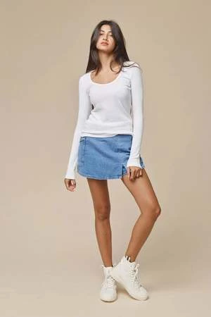 JungmavenPaseo Long Sleeve Tee - Washed White 2 JungmavenPaseo Long Sleeve Tee - Washed White - Image 2