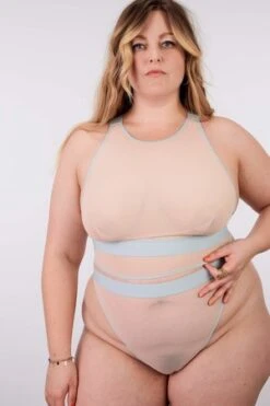 La Fille D'oPatient Bralette - Ice Blue/Off White -CYNTHIA ROWLEY Sales Store Patient Bralette in Ice Blue Off White 20230630040629