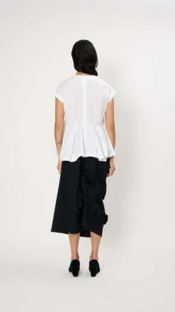 Comme Des Garcons Comme Des GarçonsPeplum Blouse - White -CYNTHIA ROWLEY Sales Store Peplum Blouse in White 20231102032826 1