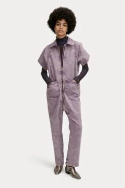 Rachel ComeyBarrie Acid Pomona Denim Jumpsuit - Lilac -CYNTHIA ROWLEY Sales Store Rachel Comey Barrie Jumpsuit Lilac Acid Pomona Denim 20230811023700 1